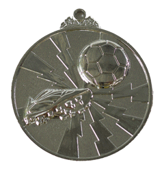 MEDALLA DE FÚTBOL #2 DE PLATA / SIN CINTA (variante)