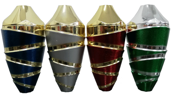 RAISER CILINDRO ESPIRAL PLATEADO/DORADO 60*H*130