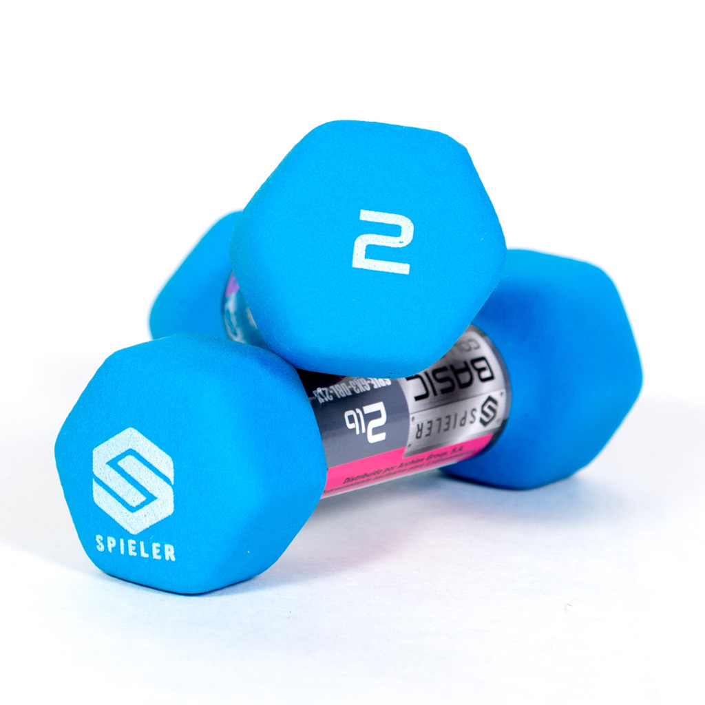MANCUERNAS SPIELER DE 2 lb (PAR) DE NEOPRENO ANTIDESLIZANTE
