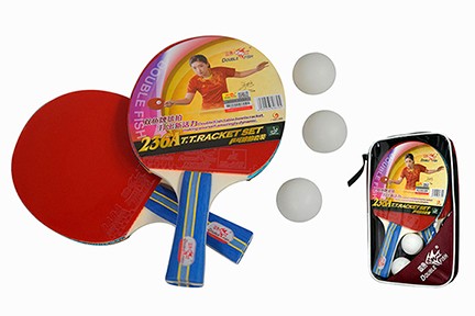 RAQUETAS DE TENIS DE MESA KIT 2 RAQUETAS Y 3 BOLAS - PING PONG