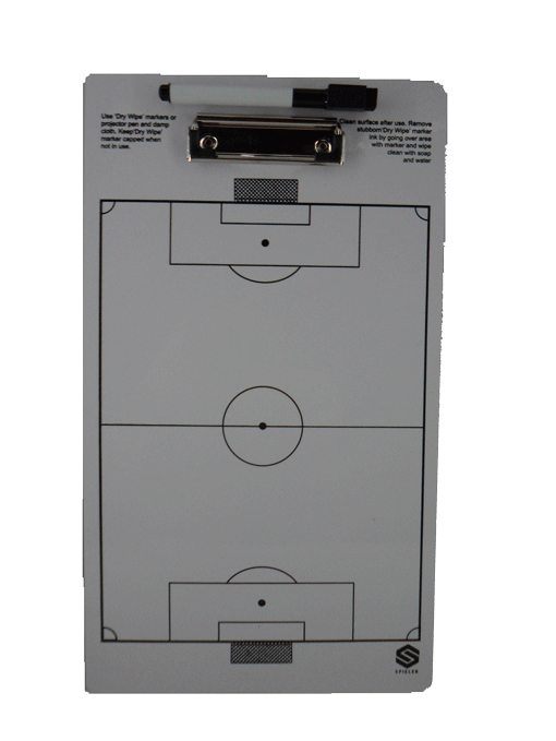 TABLERO TACTICO DE FUTBOL BLANCO/ MARCADOR Y BORRADOR 23*40CM