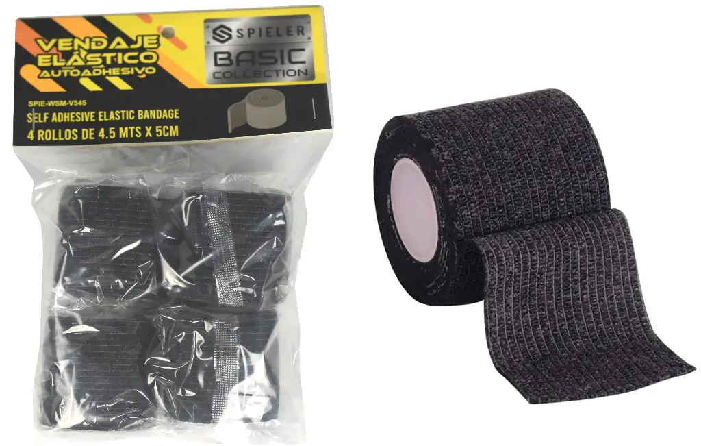 VENDAJE ELÁSTICO ADHESIVO 5cm*4.5mts - SET DE 4UND