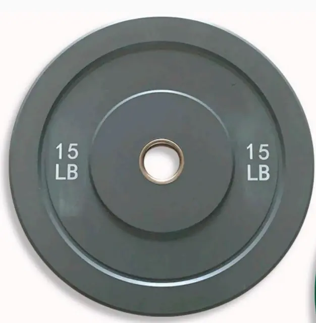 DISCO OLIMPICO PARA PESAS - 15lb RUBBER COVER