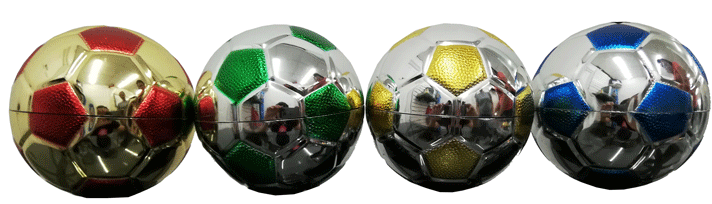 RAISER BALÓN DE FÚTBOL 100mm DORADO/PLATEADO