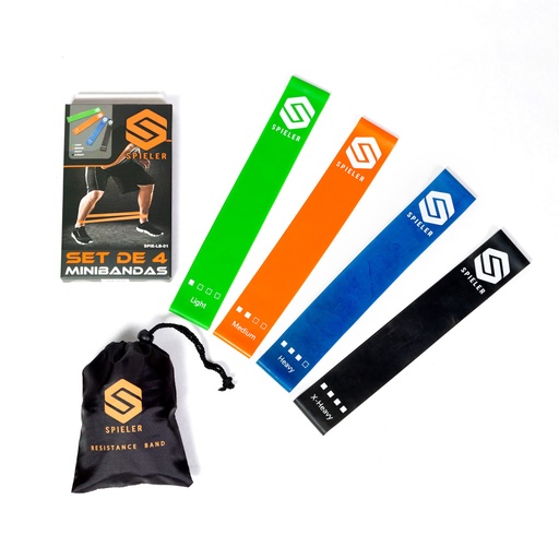 [SPIE-L-01] MINI BANDAS DE RESISTENCIA SPIELER - SET DE 4