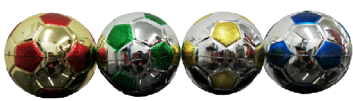 [RSR-248-V] RAISER BALÓN DE FÚTBOL 100 mm VERDE/PLATEADO