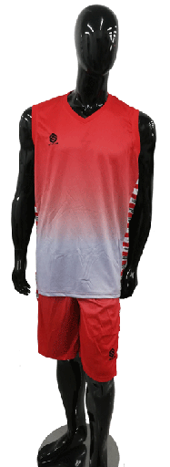 UNIFORME DE BALONCESTO - ROJO CON GRIS