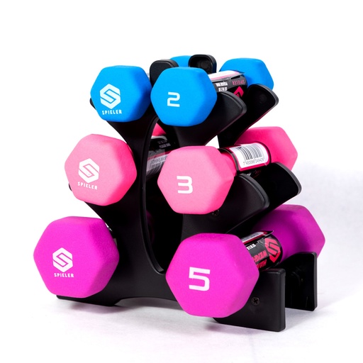 [SPIE-GX1-DBL-20LB] SET DE 20 lb CON RACK SPIELER
