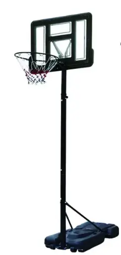 [SPIE-TZU-SETBS] SET DE BALONCESTO M0182 - TABLERO + POSTE + BASE ALTURA 1.6 A 2.8MTS - ARO DE 38CM- TAB82X58CM
