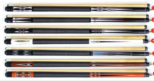 [SPIE-GHJ-52-K17] Taco de billar de 1/2 pieza, 57 pulgadas (145cm). 19-21 onzas, 13 mm. Mango de madera de arce, empuñadura de alambre de nailon con adhesivo de agua en la culata.