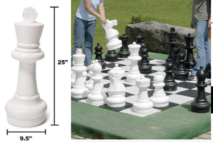 [SPIE-CN-KG] PIEZAS GIGANTES DE AJEDRÉZ - Rey alto 25''