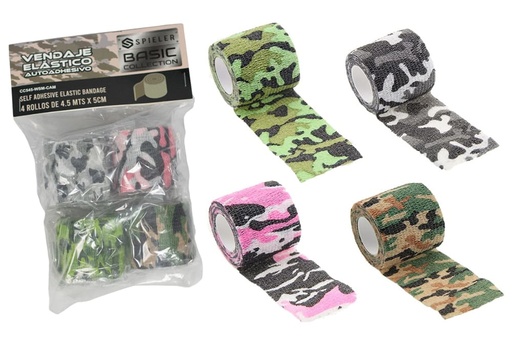 [SPIE-CC545-WSM-CMF] VENDAJE ELÁSTICO ADHESIVO 5cmX4.5mts CAMUFLAJE - SET DE 4UND