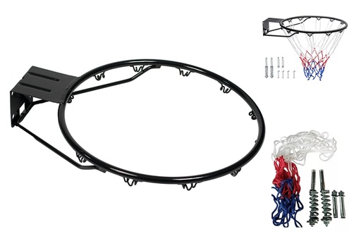 [SPIE-TZU-ARO-R1S] ARO DE BALONCESTO R1S CON RESORTE 45cm DIA - 16mm ACERO SÓLIDO NEGRO