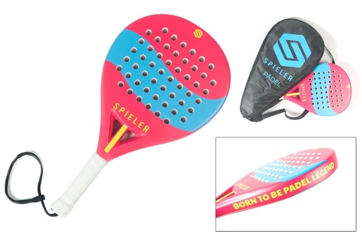 RAQUETA BORN TO BE PADEL LEGEND DE PADEL CON MALETA PARA NIÑOS- 50% CARBÓN, 360g +/-10g