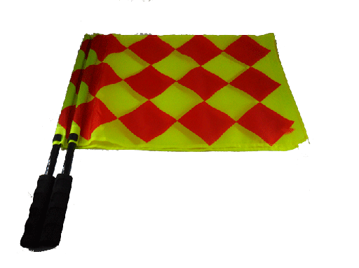 [SPIE-GXM43-BANL] BANDERA DE JUEZ DE LÍNEA CON MANGO PLÁSTICO NEGRO