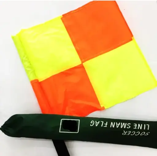 [SPIE-GXM43-BANL] BANDERA DE JUEZ DE LÍNEA CON MANGO PLÁSTICO NEGRO