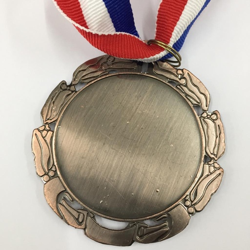 [SY-20H2-03] MEDALLA HOLDER #3 DE BRONCE  7 CM CON CINTA
